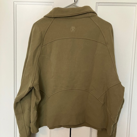 LULULEMON Scuba Oversized Funnel Neck Half Zip - Bronze Green - Picture 2 of 6